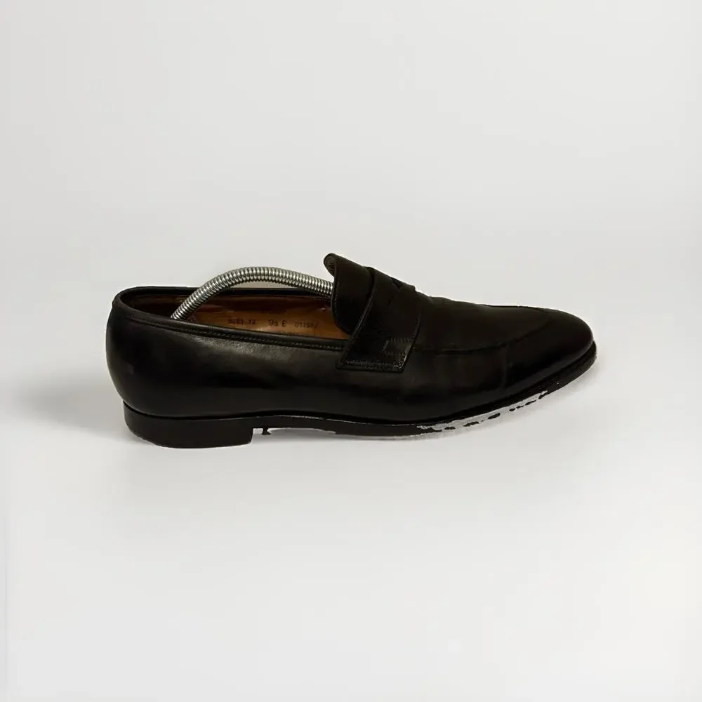 Crockett & Jones Sydney Penny Loafers Black Leather Men's UK 9.5 E US 10.5
